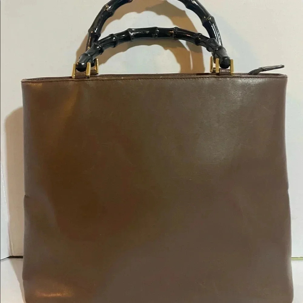 Gucci Diana vintage brown leather bamboo handle bag - Picture 2 of 16